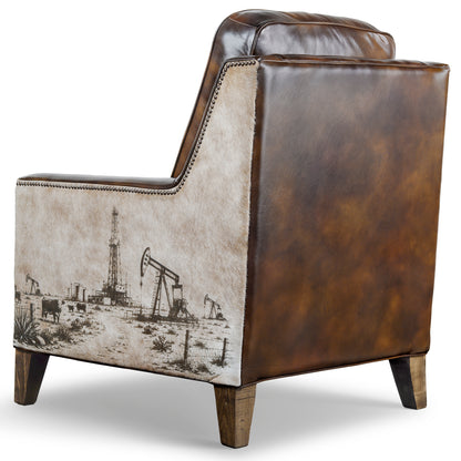 Oil Rig Scene Accent Chair