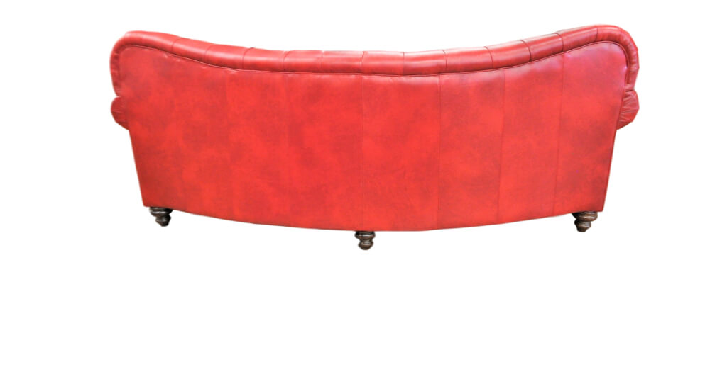 Back View, Classic Leather Western Conversational Sofa